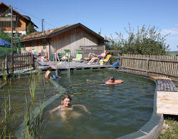 Schwimmteich Ferienwohnung Allgu