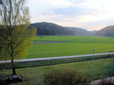 Blick vom Balkon der Ferienwohnung