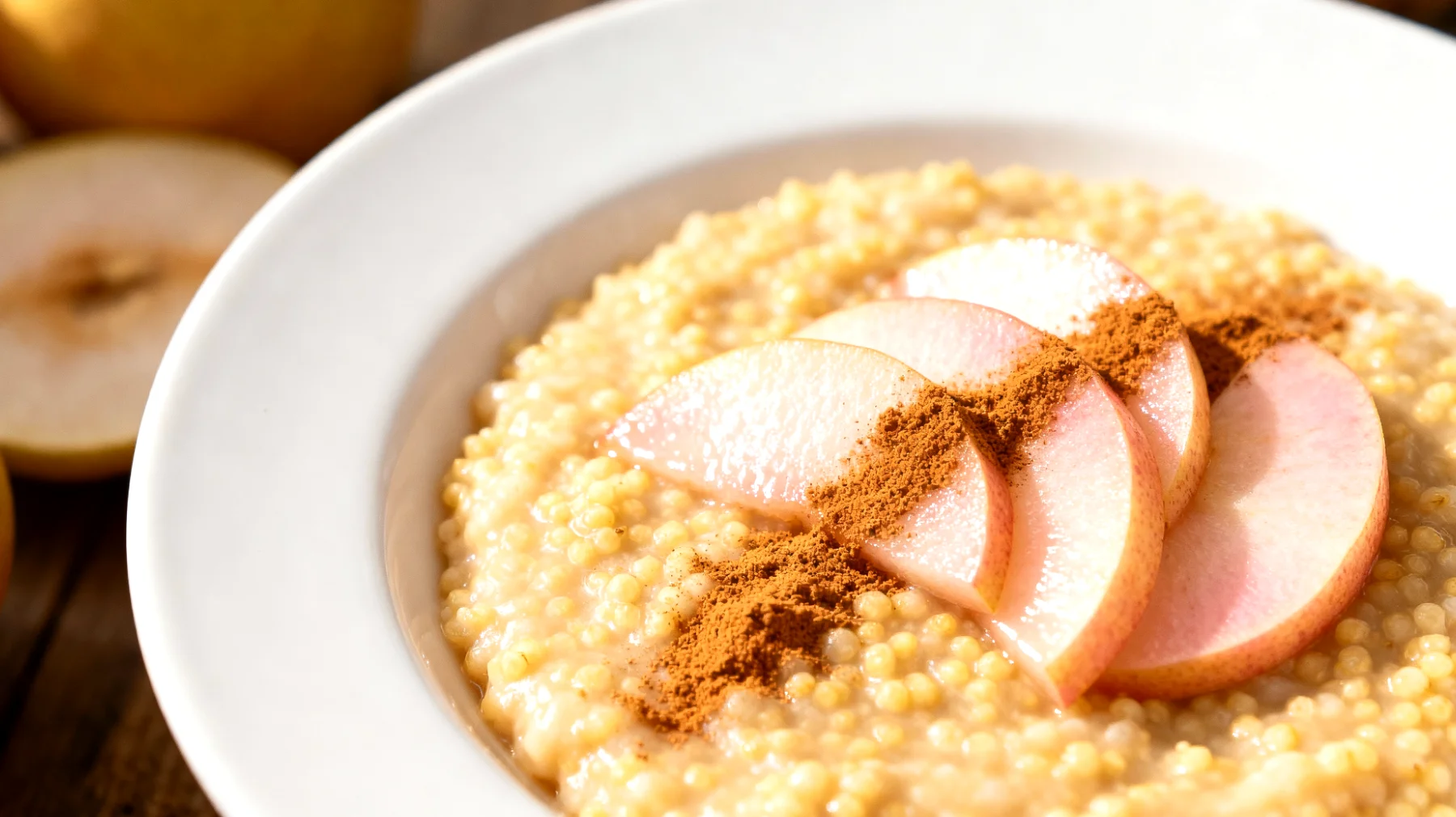 Hirsebrei mit Quitte und Zimt"