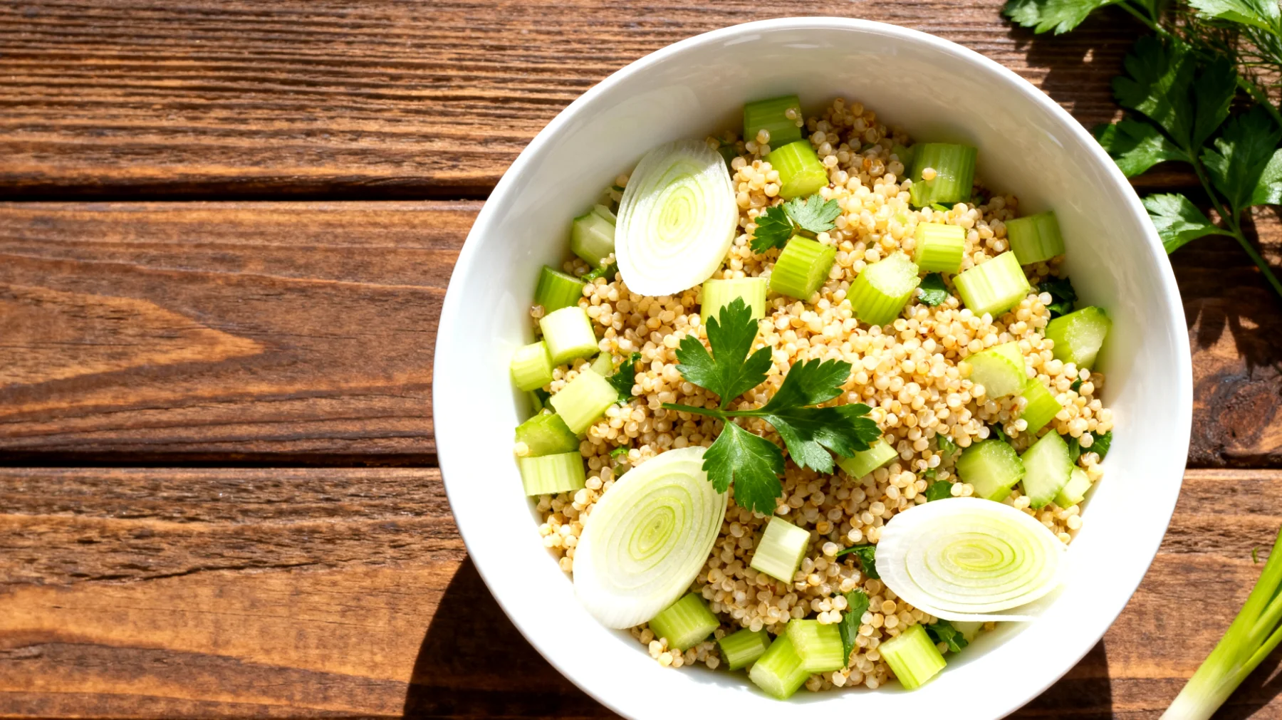 Hirsesalat mit Fenchel, Sellerie und Petersilie"