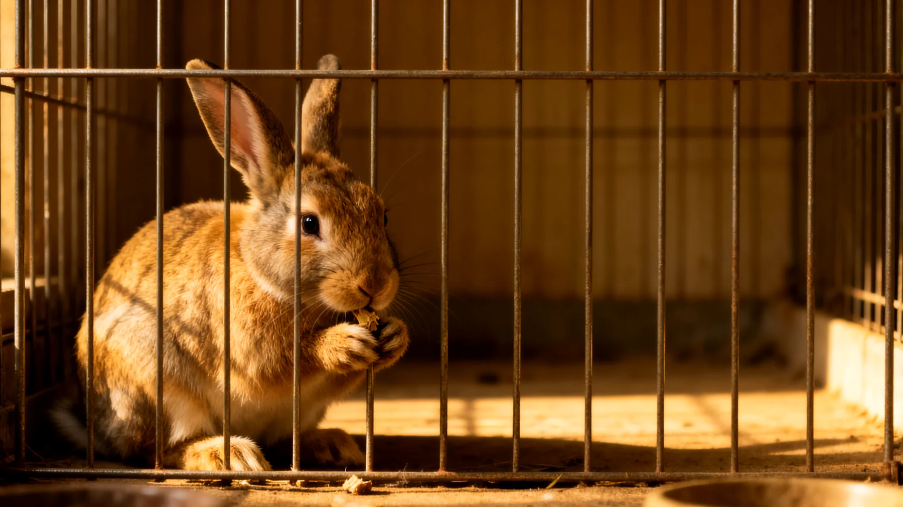 Erwachsene Kaninchen zeigen oft Langeweile und Unterbeschäftigung, was zu Verhaltensproblemen wie Gitternagen, Aggressivität oder Apathie führen kann, da ihre natürlichen Instinkte zum Graben, Erkunden und Nagen im häuslichen Umfeld nicht ausreichend ausgelebt werden"